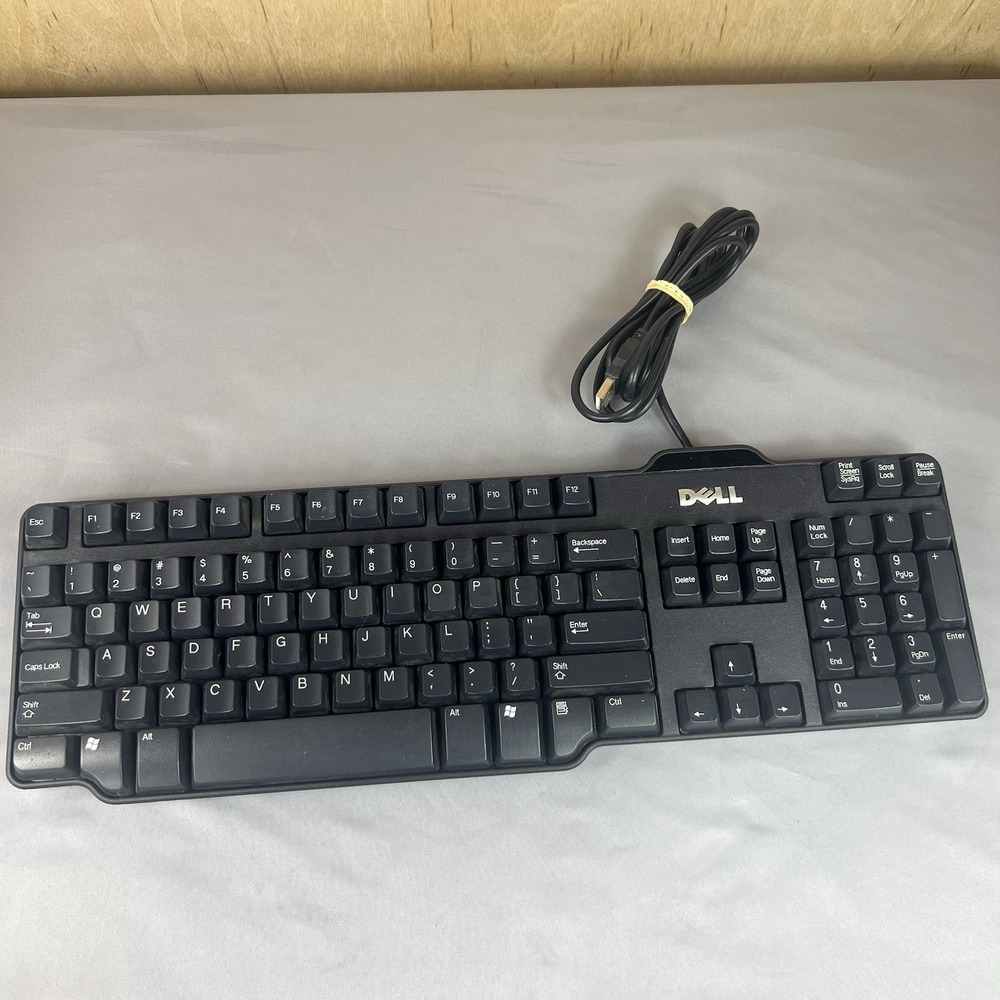 Dell SK-8115 Wired USB Keyboard Black English QWERTY Plug-Play Used
